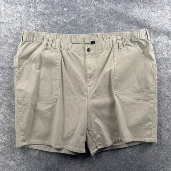 Carhartt Shorts Womens 26W Beige Relaxed Rugged Flex Canvas Carpenter Work NEW - Picture 1 of 9